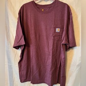 Carhartt Men's Burgundy Short Sleeve Tee K87 R19